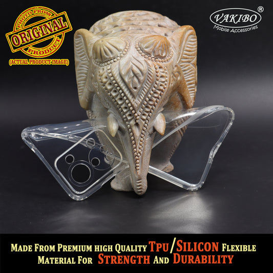 VAKIBO Super Premium Soft TPU Transparent Case With Dustplug,Side Grip,Corner Protection,lanyard Cuts,Camera Protection Suitable for OnePlus Nord 2T