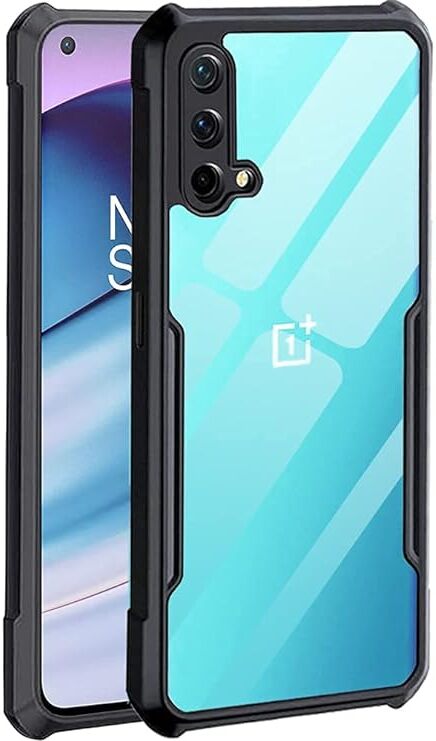 VAKIBO Super Premium Black Border Transparent Case With Corner Protection & Camera Protection Suitable for OnePlus Nord CE