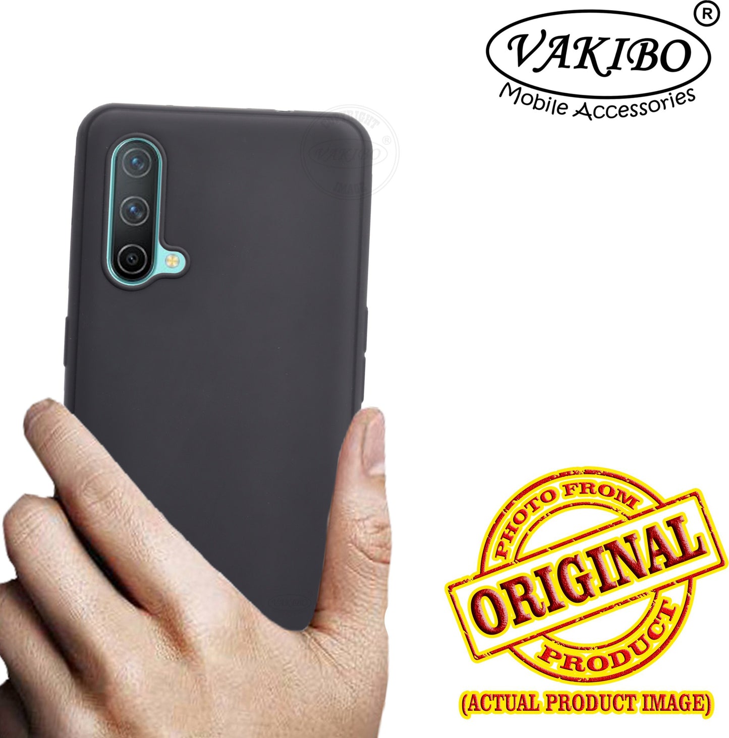 VAKIBO Matte Frosted Black Coloured Soft TPU Back Cover Case Suitable for OnePlus Nord CE
