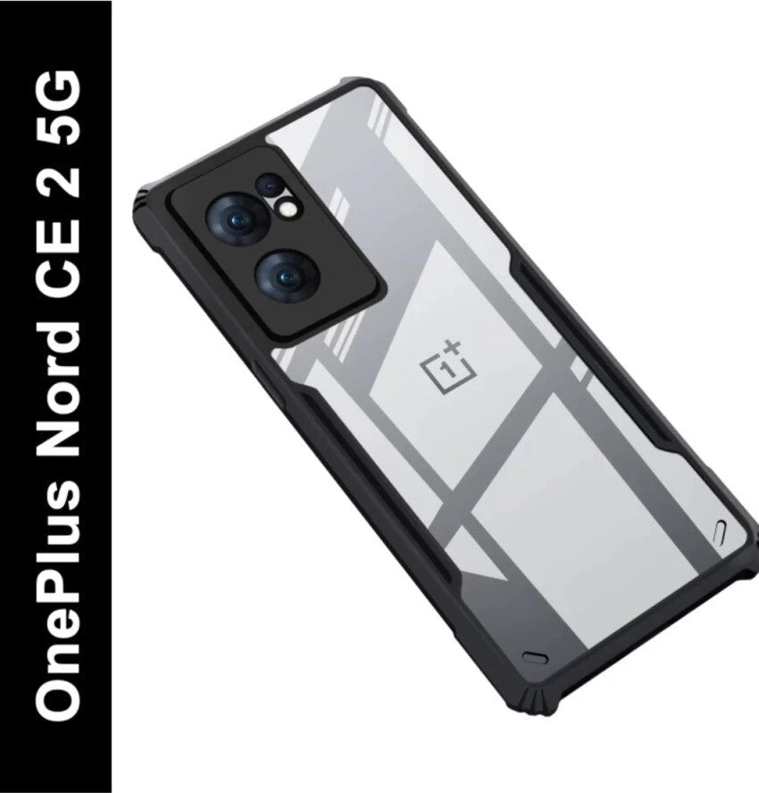 VAKIBO Super Premium Black Border Transparent Case With Corner Protection & Camera Protection Suitable for Oneplus Nord CE2
