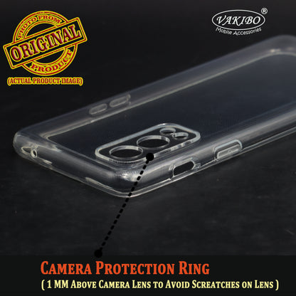 VAKIBO Premium Clear 2MM Thick Transparent Soft TPU Rubber Back Cover Case With Camera Protection Suitable for OnePlus Nord 2
