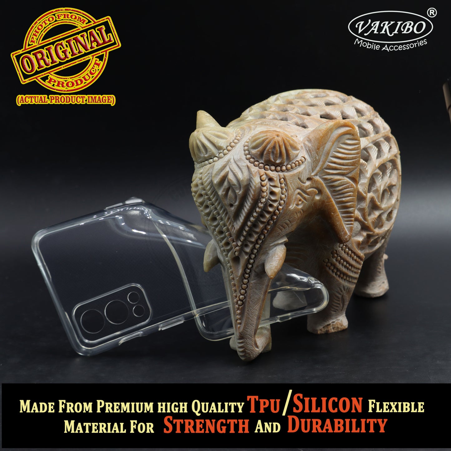 VAKIBO Premium Clear 2MM Thick Transparent Soft TPU Rubber Back Cover Case With Camera Protection Suitable for OnePlus Nord 2