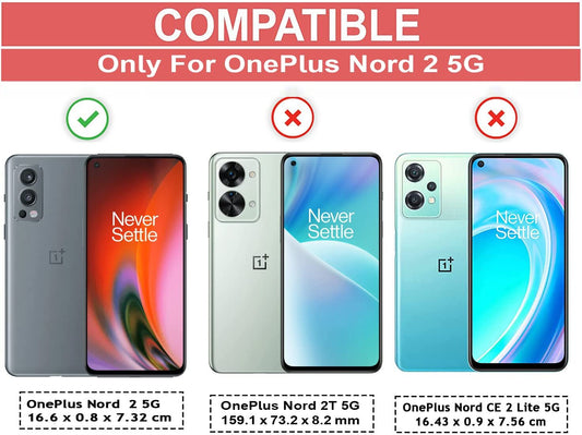 VAKIBO Super Premium Black Border Transparent Case With Corner Protection & Camera Protection Suitable for OnePlus Nord 2