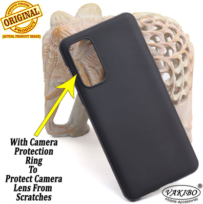 VAKIBO Matte Frosted Black Coloured Soft TPU Back Cover Case Suitable for OnePlus Nord 2