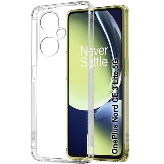 VAKIBO Premium Clear 1.5MM Thick Transparent Soft TPU Rubber Back Cover Case With Camera Protection Suitable for OnePlus Nord CE3 Lite