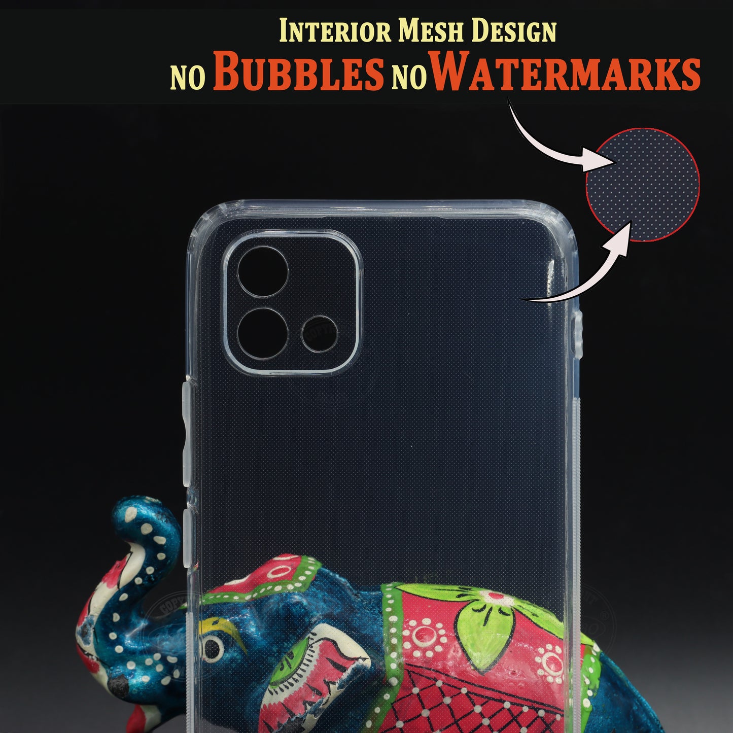 VAKIBO Super Premium Soft TPU Transparent Case With Dustplug,Side Grip,Corner Protection,lanyard Cuts,Camera Protection Suitable for Oppo A16e