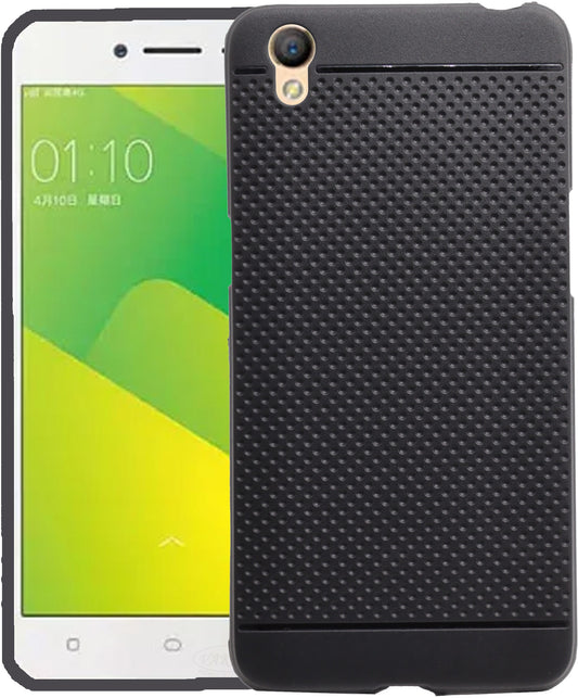 VAKIBO Dotted Design Black Coloured Soft TPU Back Cover Case Suitable for Oppo A37
