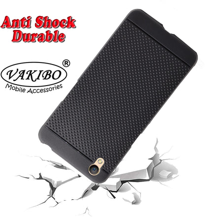 VAKIBO Dotted Design Black Coloured Soft TPU Back Cover Case Suitable for Oppo A37