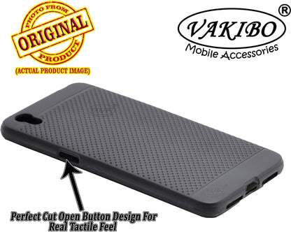 VAKIBO Dotted Design Black Coloured Soft TPU Back Cover Case Suitable for Oppo A37