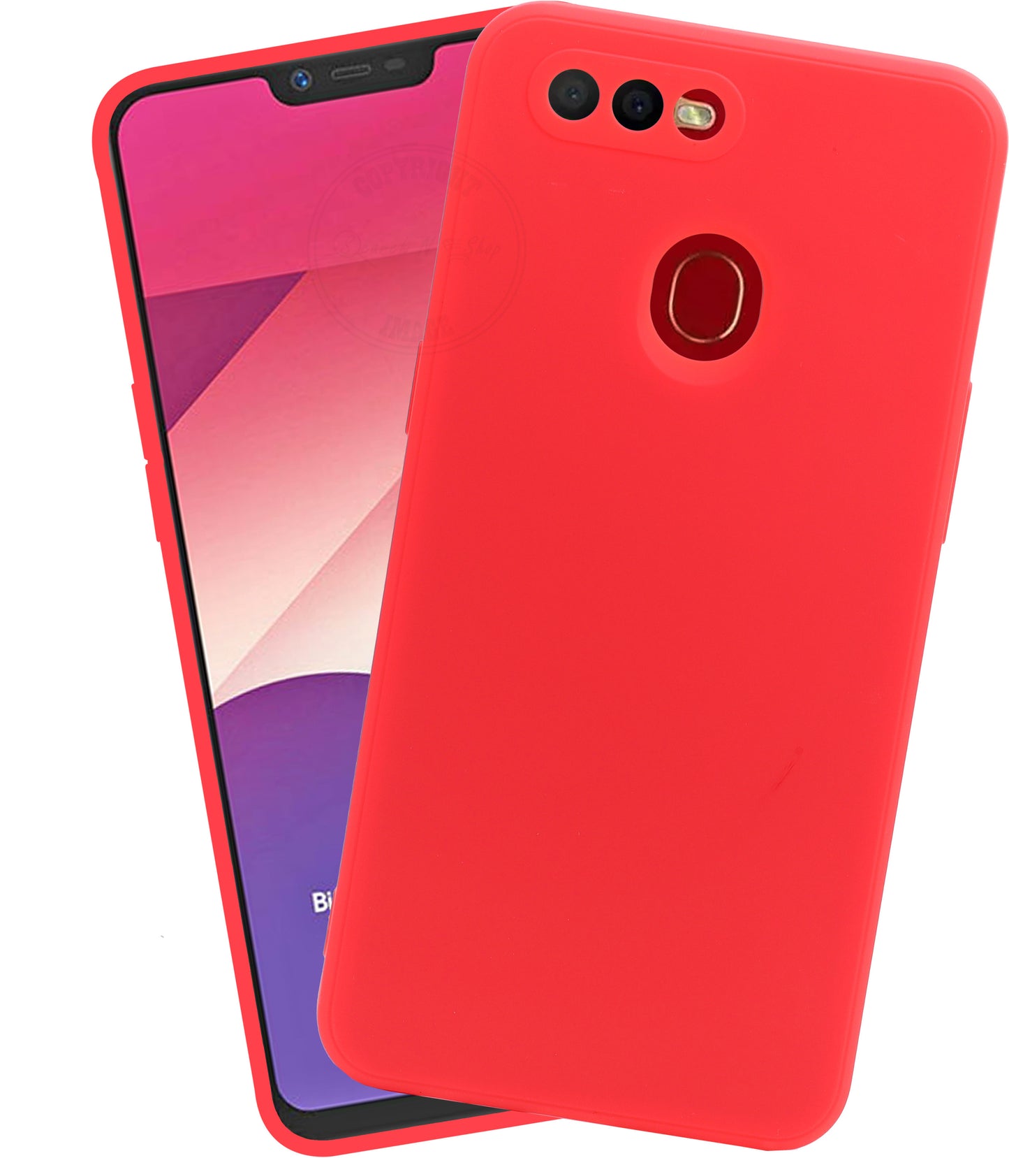 VAKIBO Red Coloured Back Cover Case Suitable for Realme C1