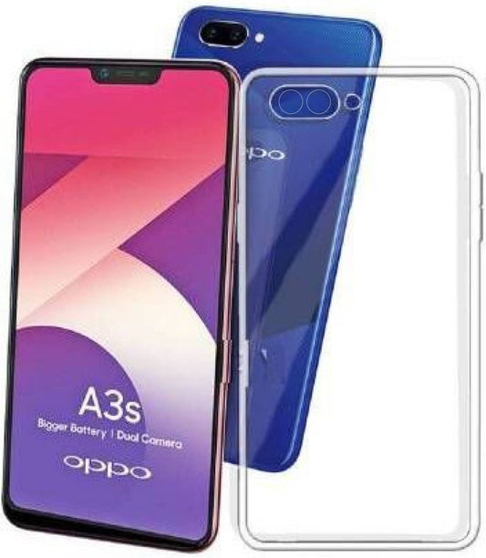 VAKIBO Super Premium Soft TPU Transparent Case With Dustplug,Side Grip,Corner Protection,lanyard Cuts,Camera Protection Suitable for Oppo A3s