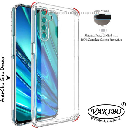 VAKIBO Super Premium Soft TPU Transparent Case With Dustplug,Side Grip,Corner Protection,lanyard Cuts,Camera Protection Suitable for Oppo A5 2020