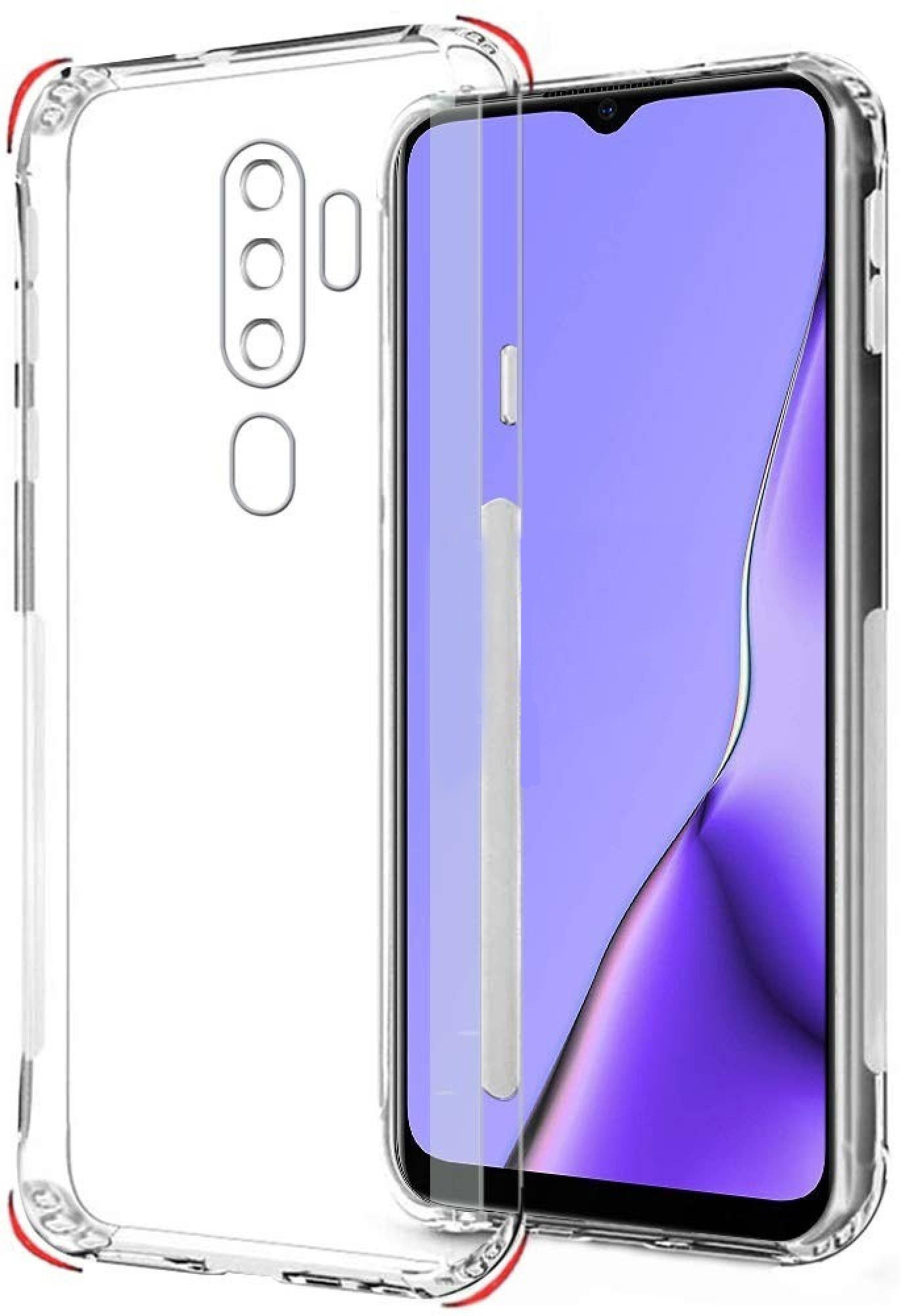 VAKIBO Super Premium Soft TPU Transparent Case With Dustplug,Side Grip,Corner Protection,lanyard Cuts,Camera Protection Suitable for Oppo A9 2020
