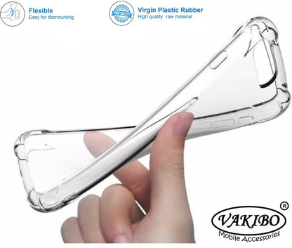 VAKIBO Super Premium Soft TPU Transparent Case With Dustplug,Side Grip,Corner Protection,lanyard Cuts,Camera Protection Suitable for Oppo A9 2020