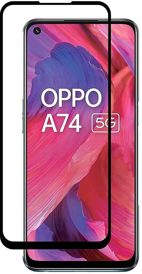 Super Premium Quality Tempered Glass Screen Guard Protector With Black Border Suitable For Oppo A93 5G