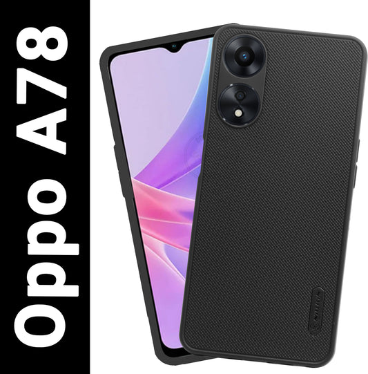VAKIBO Dotted Black Coloured Made with Silicon Rubber TPU Back Cover Case Suitable for Oppo A78