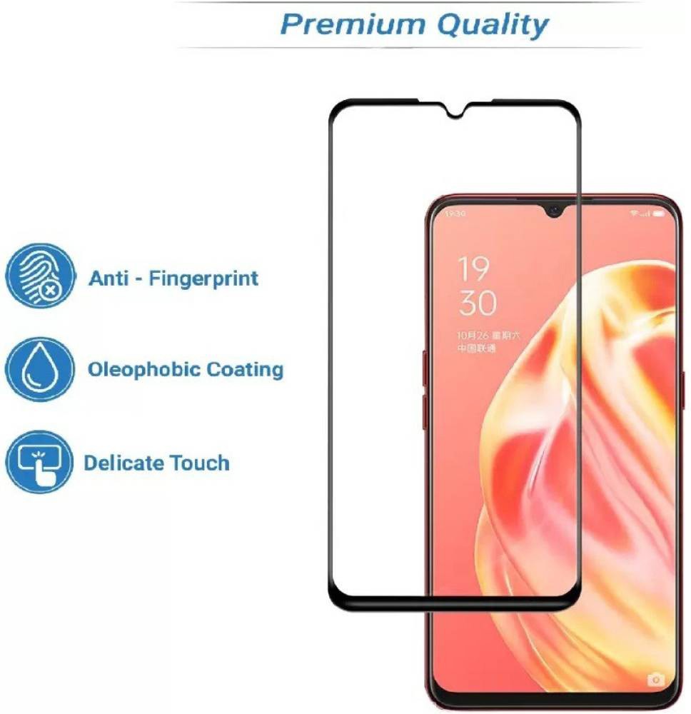 Super Premium Quality Tempered Glass Screen Guard Protector With Black Border Suitable For Oppo F17