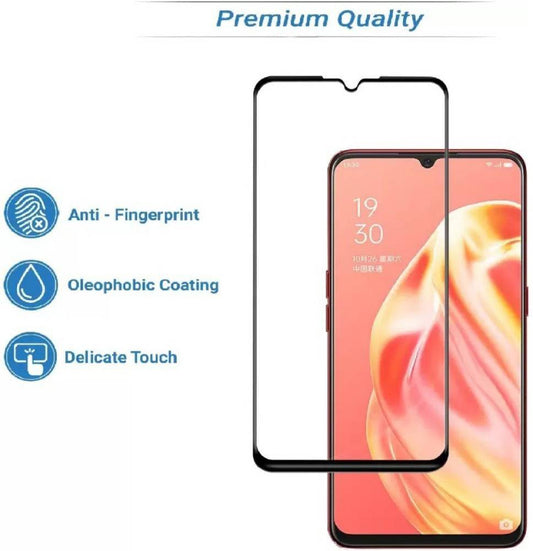 Super Premium Quality Tempered Glass Screen Guard Protector With Black Border Suitable For Oppo F17