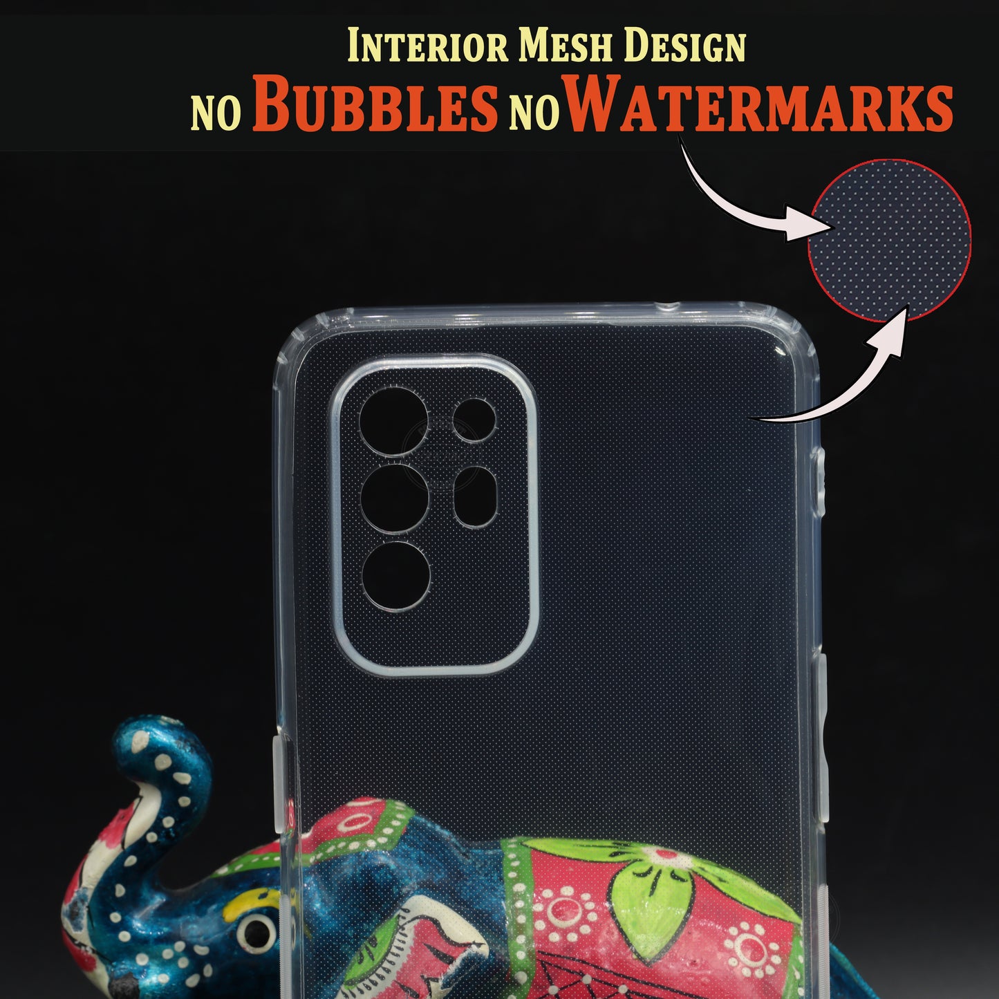 VAKIBO Super Premium Soft TPU Transparent Case With Dustplug,Side Grip,Corner Protection,lanyard Cuts,Camera Protection Suitable for Oppo F19 Pro Plus