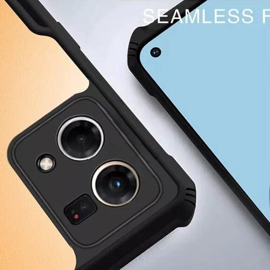 VAKIBO Super Premium Black Border Transparent Case With Corner Protection & Camera Protection Suitable for Oppo F21 Pro 4G