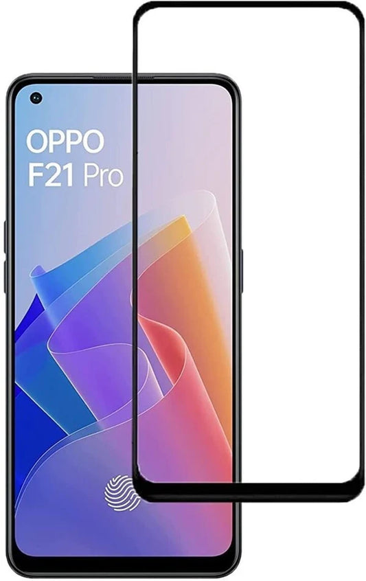 Super Premium Quality Tempered Glass Screen Guard Protector With Black Border Suitable For Oppo F21s Pro 5G
