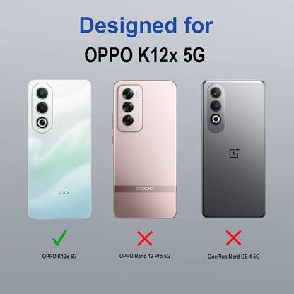 VAKIBO Premium Clear 1.5MM Thick Transparent Soft TPU Rubber Back Cover Case With Camera Protection Suitable for OPPO K12x 5G
