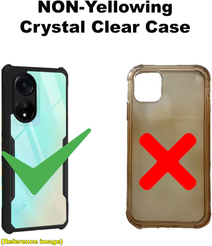 VAKIBO Best Selling Black and Transparent Back Cover Case Made With Soft TPU and Acrylic With 4 Corner and Camera Protection Suitable for Oppo Reno 10