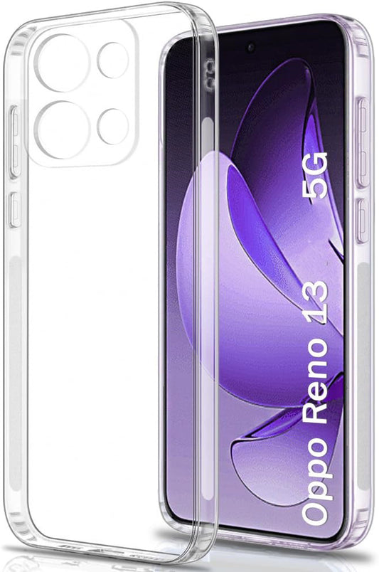 VAKIBO Premium Clear 1.5MM Thick Transparent Soft TPU Rubber Back Cover Case With Camera Protection Suitable for Oppo Reno 13
