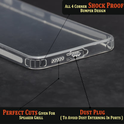 VAKIBO Super Premium Soft TPU Transparent Case With Dustplug,Side Grip,Corner Protection,lanyard Cuts,Camera Protection Suitable for Oppo Reno 7 Pro