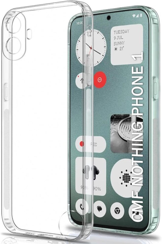 VAKIBO Premium Clear 1.5MM Thick Transparent Soft TPU Rubber Back Cover Case With Camera Protection Suitable for Nothing Phone CMF 1
