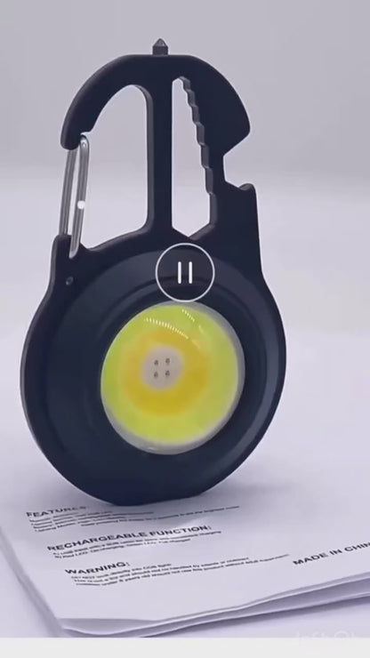 Multifunctional Keyring Tool with COB Light