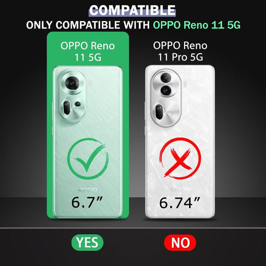 VAKIBO Premium Clear 1.5MM Thick Transparent Soft TPU Rubber Back Cover Case With Camera Protection Suitable for Oppo Reno11