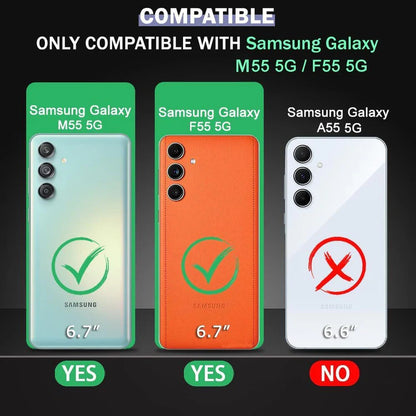 VAKIBO Premium Clear 2MM Thick Transparent Soft TPU Rubber Back Cover Case With Camera Protection Suitable for Samsung Galaxy C55 5G