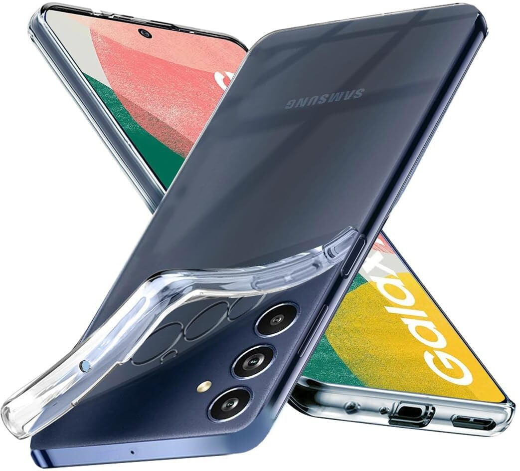 VAKIBO Premium Clear 2MM Thick Transparent Soft TPU Rubber Back Cover Case With Camera Protection Suitable for Samsung Galaxy F34 5G