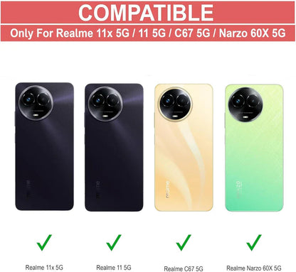 VAKIBO Premium Clear 1.5MM Thick Transparent Soft TPU Rubber Back Cover Case With Camera Protection Suitable for Realme 11 5G