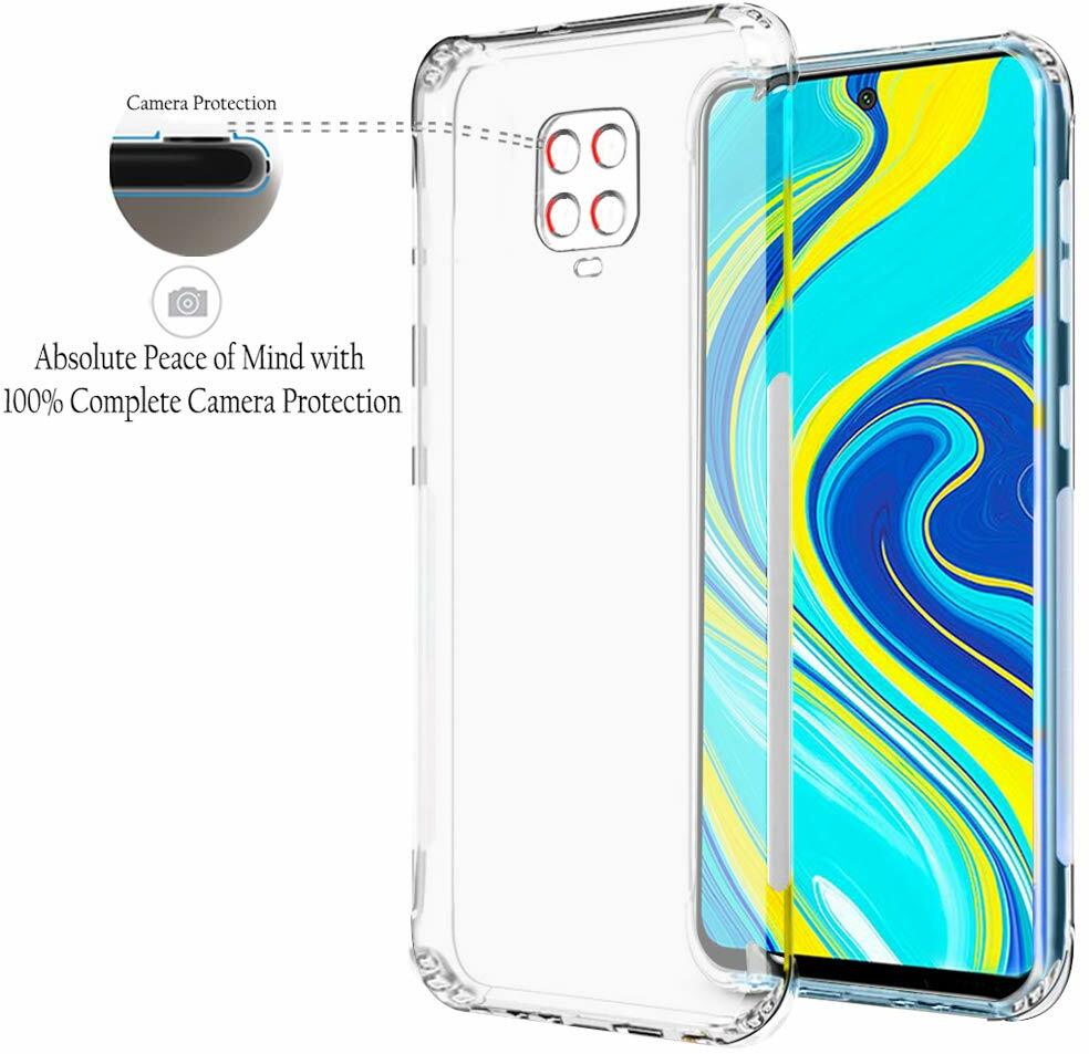VAKIBO Super Premium Soft TPU Transparent Case With Dustplug,Side Grip,Corner Protection,lanyard Cuts,Camera Protection Suitable for Poco M2 Pro