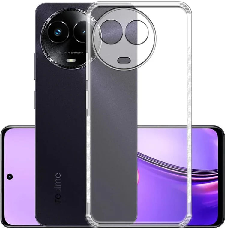 VAKIBO Premium Clear 1.5MM Thick Transparent Soft TPU Rubber Back Cover Case With Camera Protection Suitable for Realme Narzo 60X