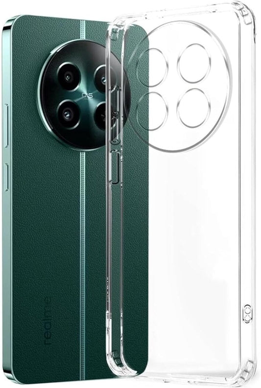 VAKIBO Premium Clear 1.5MM Thick Transparent Soft TPU Rubber Back Cover Case With Camera Protection Suitable for Realme 12 5G