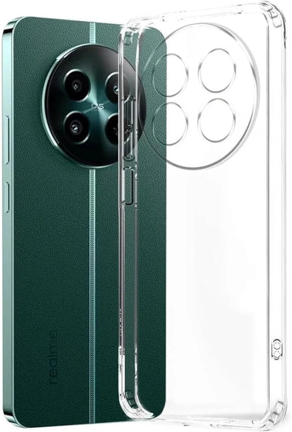 VAKIBO Premium Clear 1.5MM Thick Transparent Soft TPU Rubber Back Cover Case With Camera Protection Suitable for Realme 13