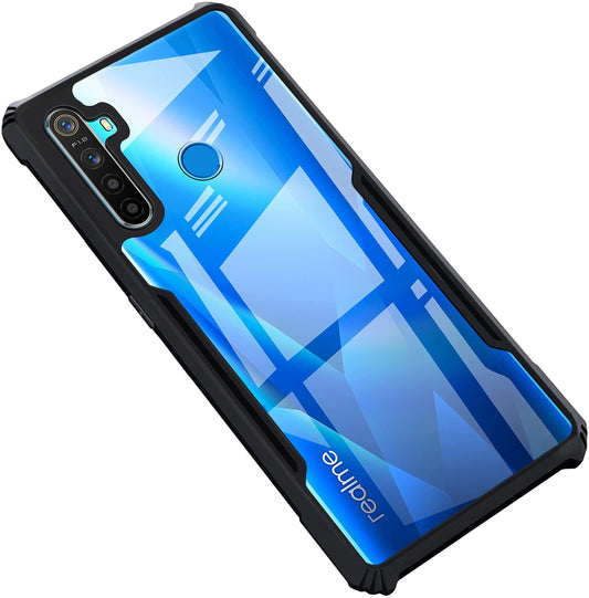 VAKIBO Super Premium Black Border Transparent Case With Corner Protection & Camera Protection Suitable for Realme 5i