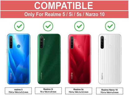 VAKIBO Super Premium Black Border Transparent Case With Corner Protection & Camera Protection Suitable for Realme 5i