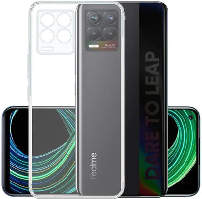 VAKIBO Premium Clear 1.5MM Thick Transparent Soft TPU Rubber Back Cover Case With Camera Protection Suitable for Realme 8 Pro