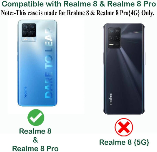 VAKIBO Premium Clear 1.5MM Thick Transparent Soft TPU Rubber Back Cover Case With Camera Protection Suitable for Realme 8 4G