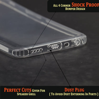 VAKIBO Super Premium Soft TPU Transparent Case With Dustplug,Side Grip,Corner Protection,lanyard Cuts,Camera Protection Suitable for Realme Narzo 50