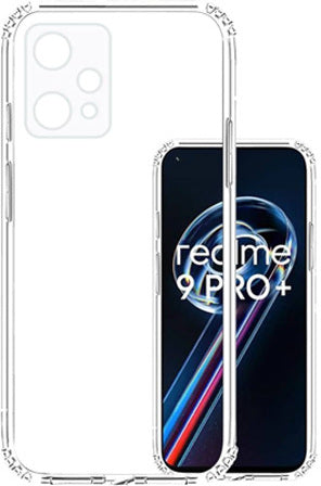 VAKIBO Super Premium Soft TPU Transparent Case With Dustplug,Side Grip,Corner Protection,lanyard Cuts,Camera Protection Suitable for Realme 9 ProPlus