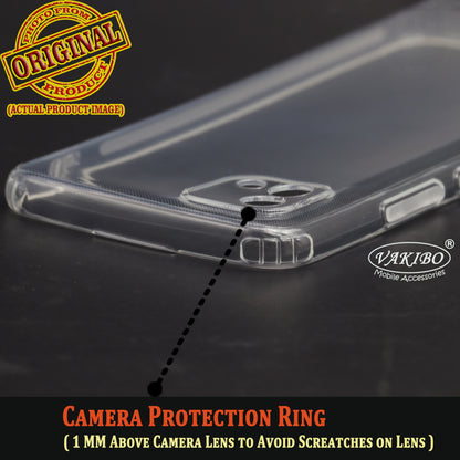 VAKIBO Super Premium Soft TPU Transparent Case With Dustplug,Side Grip,Corner Protection,lanyard Cuts,Camera Protection Suitable for Realme C20