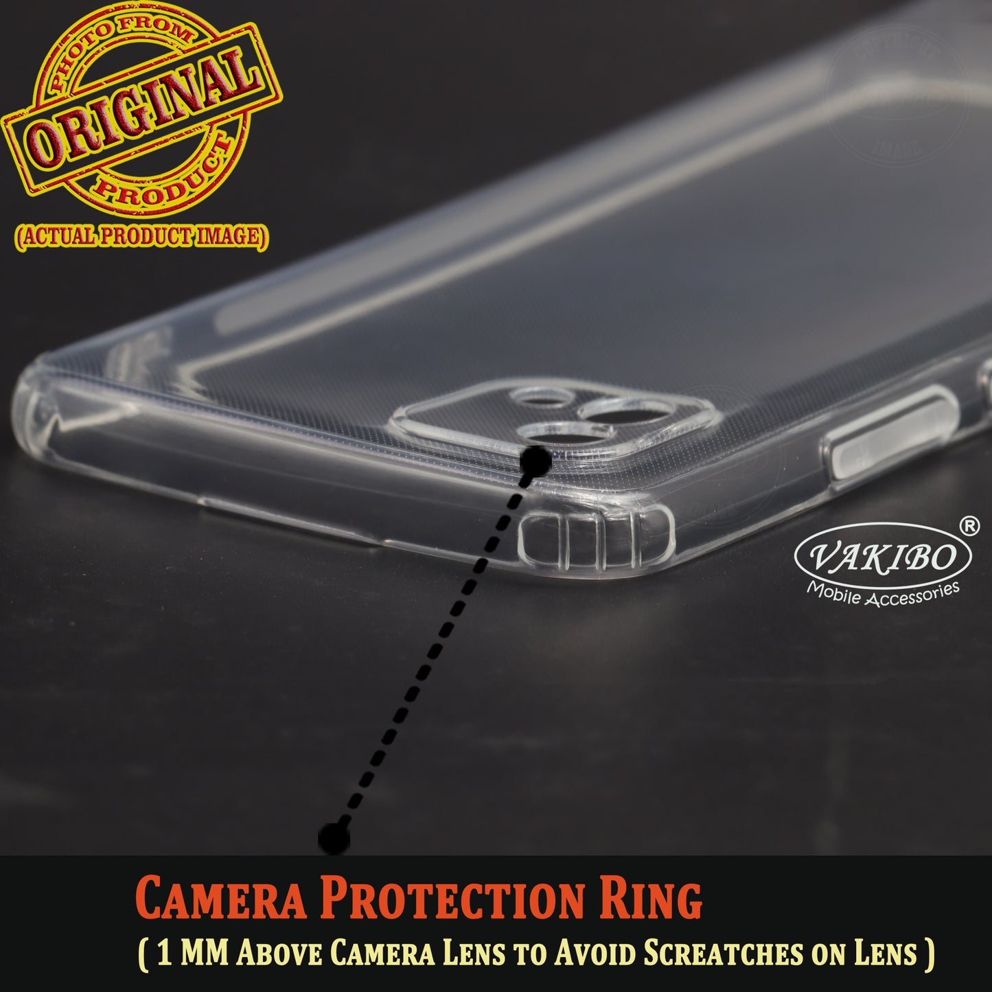 VAKIBO Super Premium Soft TPU Transparent Case With Dustplug,Side Grip,Corner Protection,lanyard Cuts,Camera Protection Suitable for Realme C11 2021
