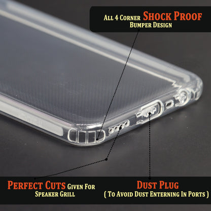 VAKIBO Super Premium Soft TPU Transparent Case With Dustplug,Side Grip,Corner Protection,lanyard Cuts,Camera Protection Suitable for Realme 7i
