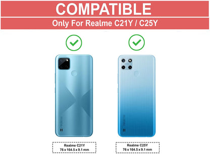 VAKIBO Super Premium Black Border Transparent Case With Corner Protection & Camera Protection Suitable for Realme C21Y