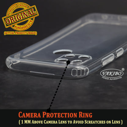 VAKIBO Super Premium Soft TPU Transparent Case With Dustplug,Side Grip,Corner Protection,lanyard Cuts,Camera Protection Suitable for Realme C21Y